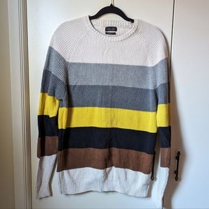 Zara Man Chunky Knit Color block Sweater sz XL